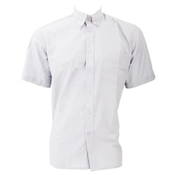 Dickies Short Sleeve Cotton/Polyester Oxford Shirt / Mens Shirts - 15.5inch, White