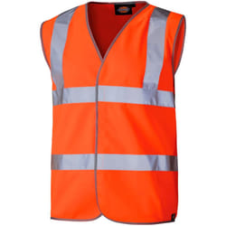 DICKIES High Vis Highway PPE Safety Vest Waistcoat ORANGE SA30310 - 2XL
