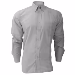 Dickies Long Sleeve Cotton/Polyester Oxford Shirt / Mens Shirts - 15inch, Silver Grey