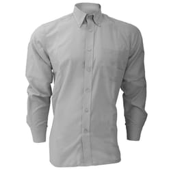 Dickies Long Sleeve Cotton/Polyester Oxford Shirt / Mens Shirts - 15inch, Silver Grey