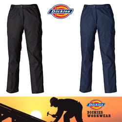 DICKIES REDHAWK WD855 Ladies Workwear Combat Trousers - 18 Regular, Navy Blue