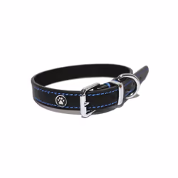 Rosewood Luxury Leather Dog Collar 10 - 14-inch, Black