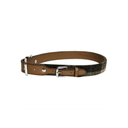 Rosewood Luxury Leather Dog Collar 8 - 12-inch, Tweed Check