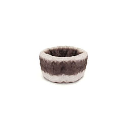 40 Winks Grey & Cream Snuggle Plush Round Bed, For Dogs & Cats, 40cm