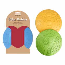 Rosewood Cyber Rubber Flying Saucer Dog Toy