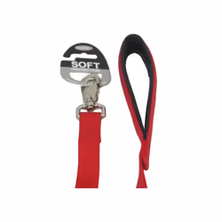 Rosewood Soft Protection Dog Collars & Leads - Lead, 3/4" x 40" - Red