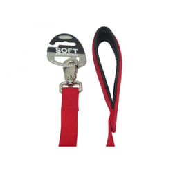 Rosewood Soft Protection Dog Collars & Leads - Lead, 3/4" x 40" - Red