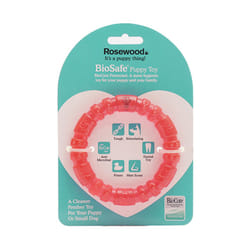 Rosewood Biosafe Puppy Dog Toys - Ring, Pink