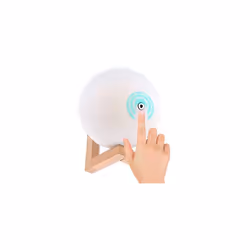KNIGHT LED Moon Light Lamps | Touch Control Light | Adjustable Brightness | White to Yellow Colour Changing LAMP (12 x 12 x 15 cm)
