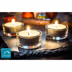 KNIGHT Unscented Tea Light Candles, 100 Pack, Burning Time up to 4 Hours, Perfect for Home Decoration Parties Wedding Events Outdoor and Indoor(White)