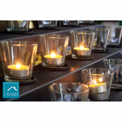KNIGHT Unscented Tea Light Candles, 100 Pack, Burning Time up to 4 Hours, Perfect for Home Decoration Parties Wedding Events Outdoor and Indoor(White)