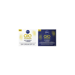 Q10 SPF 15 Anti-Wrinkle Face Day Cream Plus Face Night Cream, 50 ml