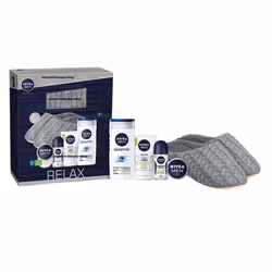 Nivea Men RELAX Slippers & Sensitive Collection Gift Set, HAPPY CHRISTMAS