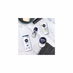 NIVEA MEN Set To Go Wash Kit Gift Set (5 Pieces), Men's Gift Set Includes Shower Gel, Face Wash, Anti-Perspirant Roll-On, Moisturising Cream and