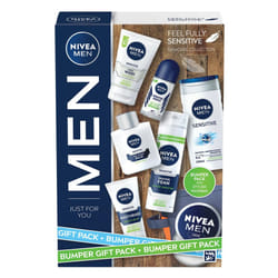 MEN Feel Fully Sensitive Skincare Collection Bumper Gift Pack, with Shower Gel, Anti-Perspirant, Face Wash, Shaving Foam, Post Shave Balm and