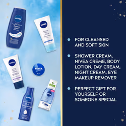 Feel Replenished Gift Set (6 Products), Skincare Women's Gift Set with Creme, Eye Make-Up Remover, Shower Cream, Body Lotion, SPF15 Day Cream, and