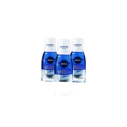 NIVEA Eye Make-Up Remover Double Effect, 125ml (Pack of 3)