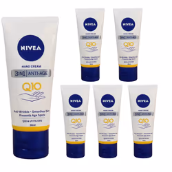 6 x 30ml NIVEA Q10 Anti-Age 3in1 Hand Care Cream Anti-wrinkle