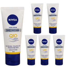 6 x 30ml NIVEA Q10 Anti-Age 3in1 Hand Care Cream Anti-wrinkle