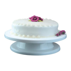 28cm Round Cake Rotating Turntable Base Icing Decorating Display Stand Plastic