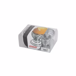 Chrome Egg Cups Set of 6 Durable Modern Design for Breakfast or Brunch
