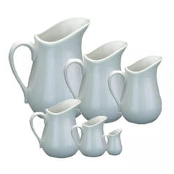 Porcelain White Milk Cream Sauce Jug Cream Gravy Custard Serving - 0.125L / 125ml - Small
