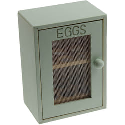 Rubberwood Kitchen Mint Green Egg Holder Cabinet Cupboard Storage Window Mesh