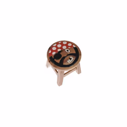 Wooden Kids Stool Pirate Design 25cm Medium Size for Kids Room Play Area