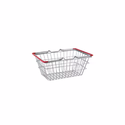 Mini Shopping Basket Red Handles 18 x 13cm - Novelty Chip Basket for a Unique Food Service