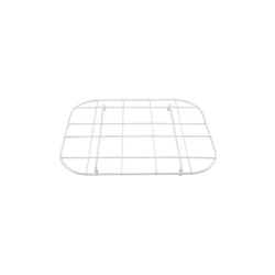 White Sink Protector Durable Coated Steel with Rubber Feet for Kitchen Sink Care