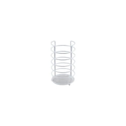 White Utensil Holder Steel Wire Cutlery Organizer and Drainer 22.5cm x 13cm