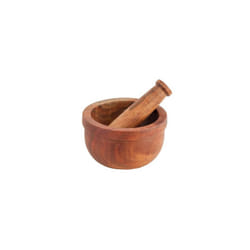Acacia Pestle and Mortar Durable Natural Wood for Grinding Spices and Herbs