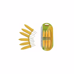 6 Stainless Steel Corn On The Cob Holders Sweetcorn Skewers BBQ Prongs