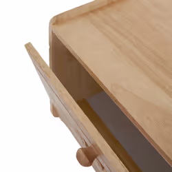 Kitchen Rubberwood Wooden Drop Front Loaf Bread Biscuit Bin Storage Container