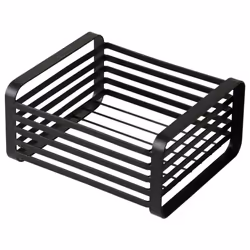 Black Flat Iron Metal Napkin Serviette Holder Dispenser Kitchen Dining Storage