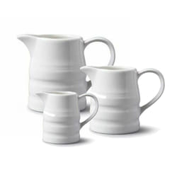 Churn Jug White Porcelain Milk Cream Jug - 0.25 Pint
