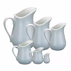 Porcelain White Milk Cream Sauce Jug Cream Gravy Custard Serving - 0.08L / 80ml - XSmall
