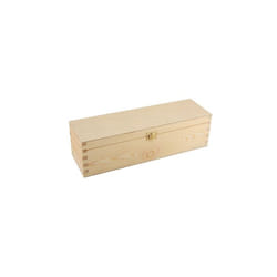 Pinewood Wine Box Hinged and Clasp