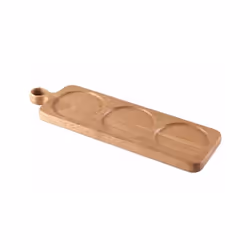 Rubberwood Dip Serving Board Platter For Ramekins