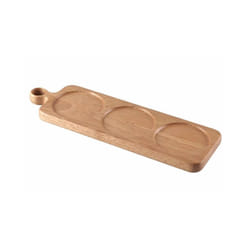 Rubberwood Dip Serving Board Platter For Ramekins