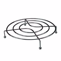 Round Chrome Heat Resistant Hot Saucepan Dish Pan Stand Trivet Worktop Protector