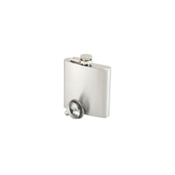 Stainless Steel Hip Flask 6oz Funnel