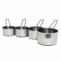 Set of 4 Stainless Steel Measuring Cups Set Kitchen Baking Cooking Loop Handle