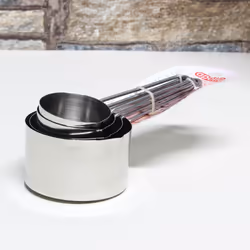 Set of 4 Stainless Steel Measuring Cups Set Kitchen Baking Cooking Loop Handle