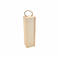 Pinewood Single Wine Box With Sliding Lid