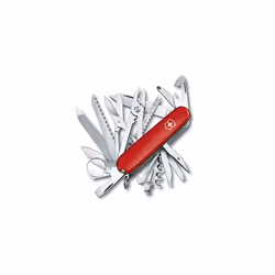 Victorinox Swiss Champ Swiss Army Pocket Knife, Medium, Multi Tool, 33 Functions, Blade, Scissors, Red