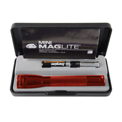 Mini Maglite Aa Torch - Gift Boxed Flashlight with Batteries - Red