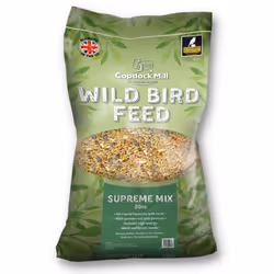 Wild Bird Seed Supreme Mix 20kg â All Year-Round Bird Food â 100% Natural Ingredients Including Peanuts for Wild Birds â ...