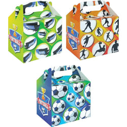 Football Design-12 Party Food Boxes Loot Lunch Meal Cardboard Gift Childrens Kids Happy Birthday