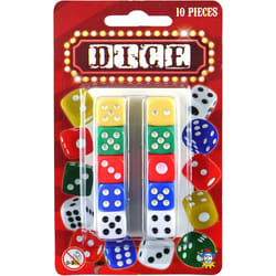 HENBRANDT Six Sided Dice Set Coloured Dice Game (D6) Pack of 10
